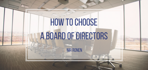 Nir Ronen How To Choose A Board Of Directors (2)